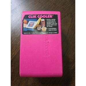 1993 Clik Cooler Can Drink Beverage Travel Insulated Cool Case Pink